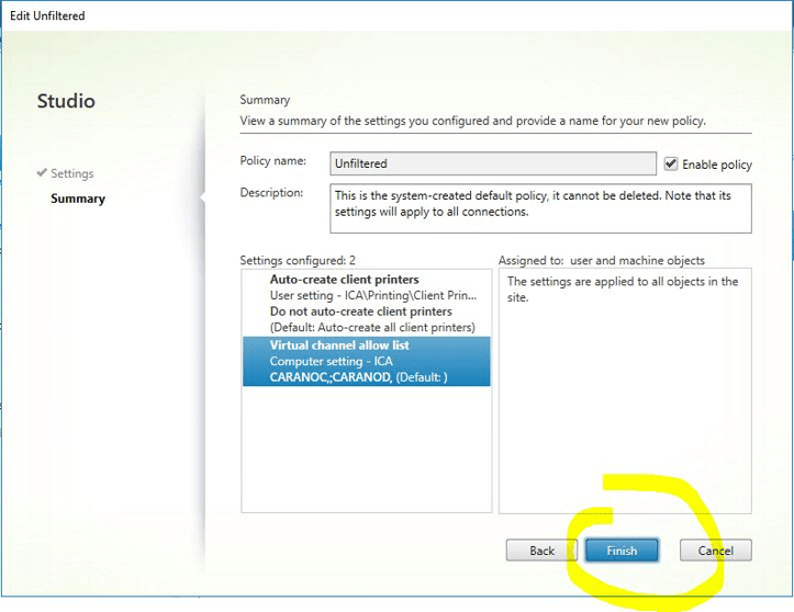 Capture Resume Settings