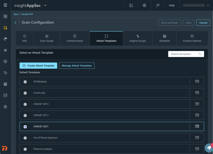 InsightAppSec-Plateforme